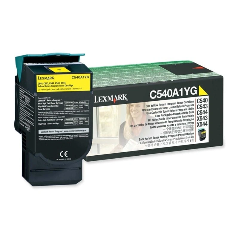Lexmark C540A1YG Orjinal Sarı Toner   C540 C543 C544 C546 X543 X544 X546