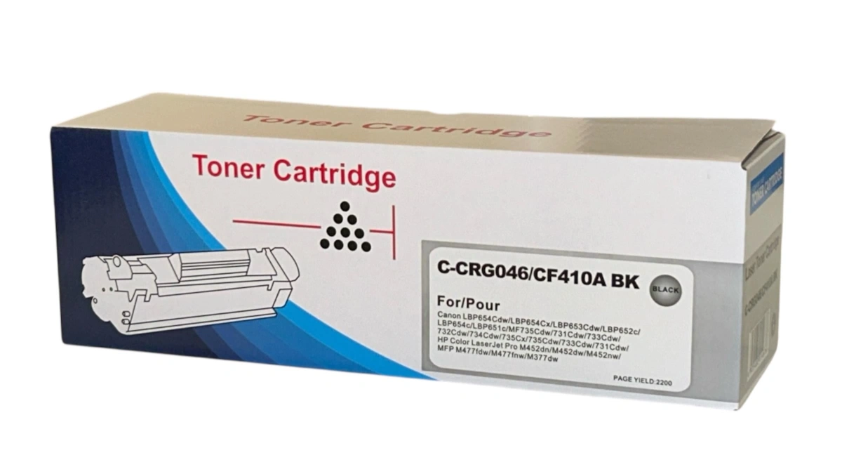 HP CF-410A  CRG-046 Siyah Muadil Toner M-452  M-477 Canon LBP-652 654 MF 731 734