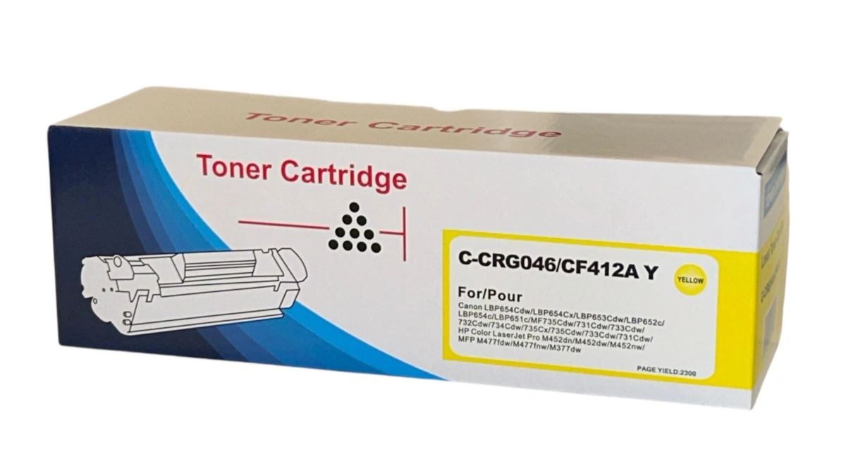 HP CF-412A  CRG-046 Sarı Muadil Toner M-452 M-477 Canon LBP-652 654 MF-731 734