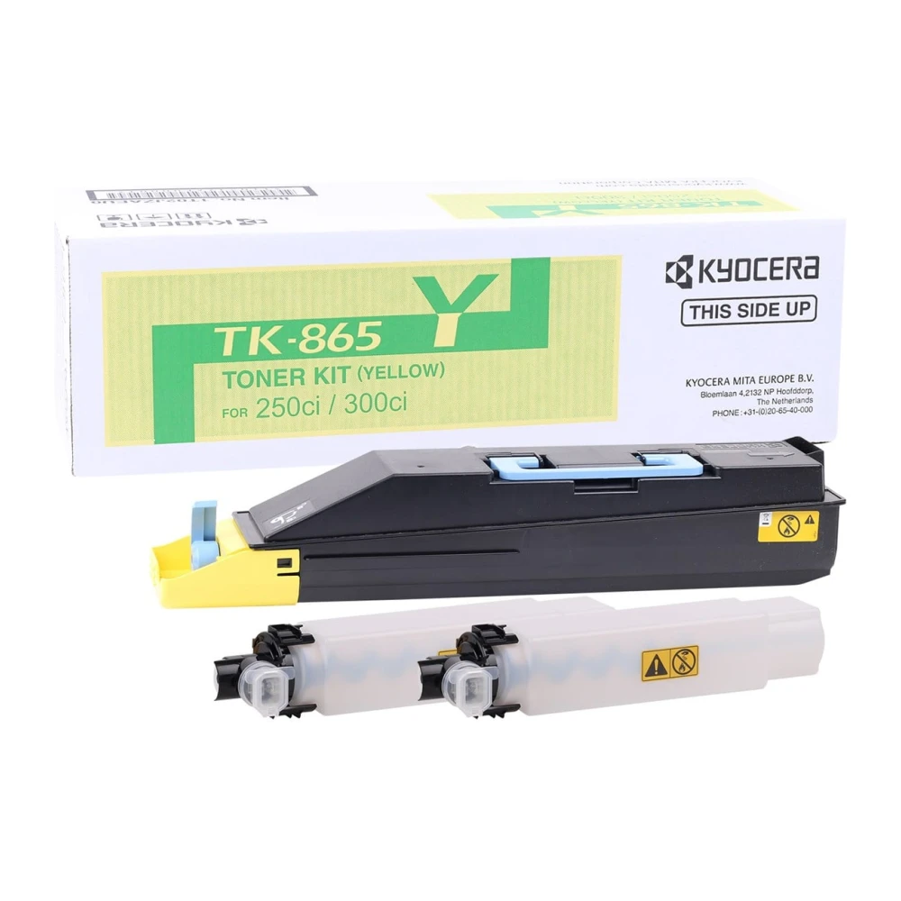 Kyocera Mita TK-865 Orjinal Sarı Toner Taskalfa  250ci 300ci