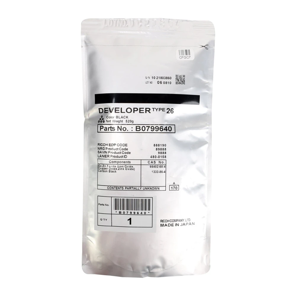 Ricoh TYPE-26  TYPE-18 Orjinal Developer Aficio 1035 2035 2045 3035 B0799640