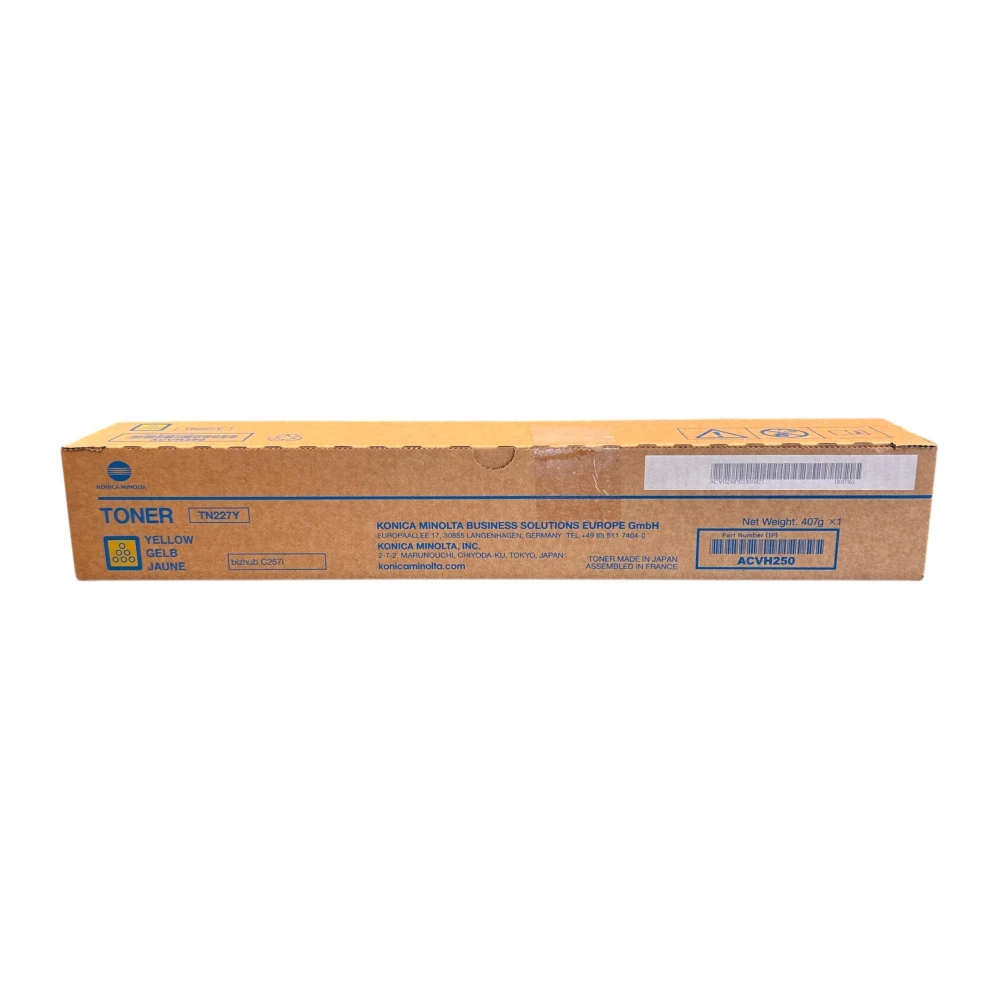 Minolta TN-227 Orijinal Sarı Toner  Bizhub C-257i   ACVH250