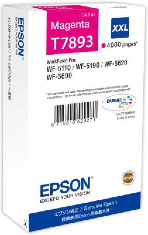 Epson C13T789340 (T7893) Kırmızı Orjinal Kartuş - WF-5110 / WF-5190 (T6752)A