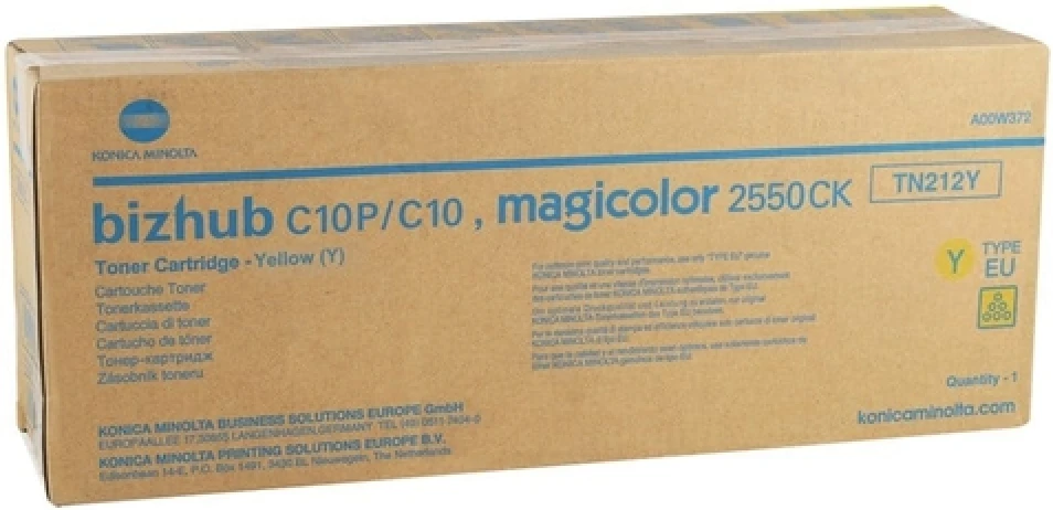 Konica Minolta TN-212Y (A00W172) Sarı Orjinal Toner - C10