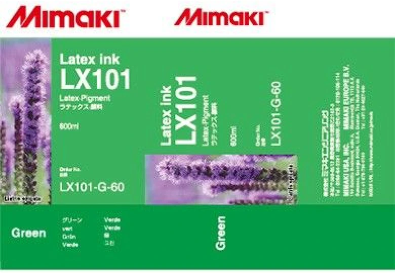 Mimaki LX101-G-60 Yeşil Orjinal Lateks Mürekkep JV400-130LX , JV400-160LX (T11214)