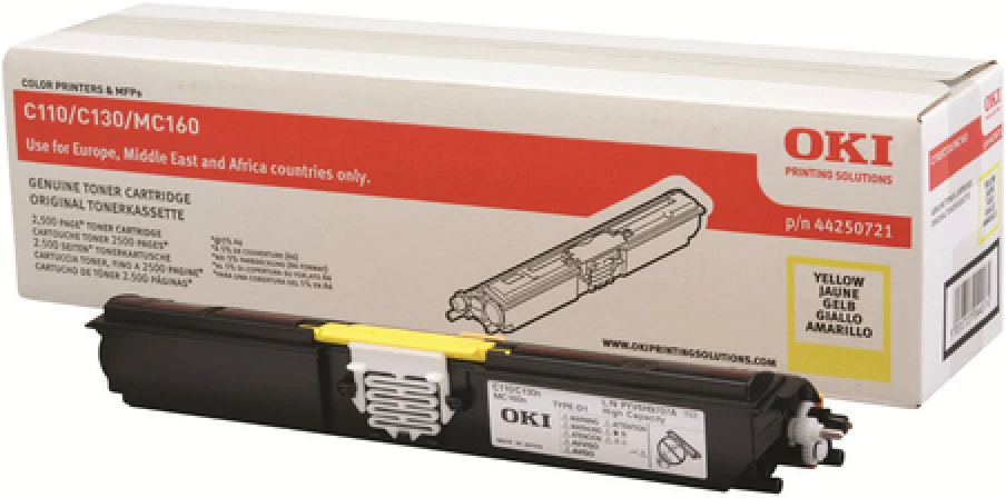 OKI 44250721 Sarı Orjinal Toner - C110 / C130