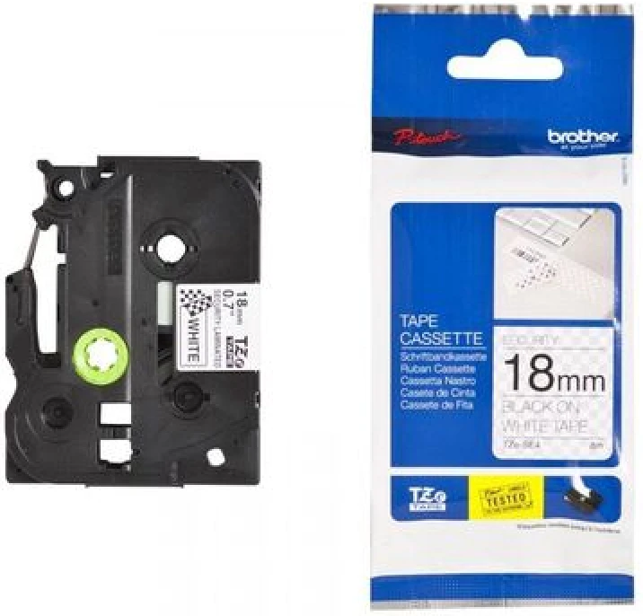 Brother TZE-SE4 Orjinal Laminasyonlu Güvenlik Etiketi 18mm x 8m (T14682)