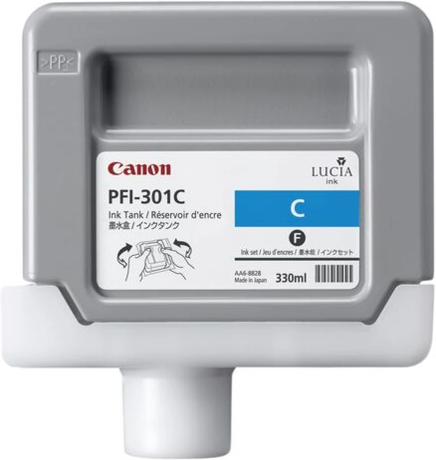 Canon PFI-301C (1487B001) Mavi Orjinal Kartuş 330 Ml. - iPF8000 / iPF8100 (T13128)