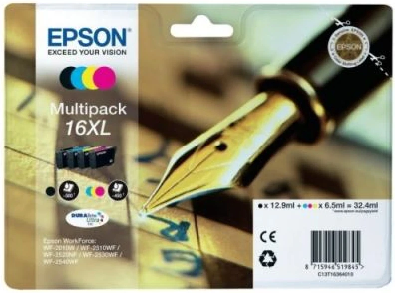Epson C13T16364020 (16XL) 4lü Set Orjinal Kartuş - WF-2010 (T1569)